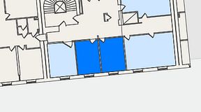 
							Planritning för KG10 Kungsgatan 8, 2 privata rum, 28 m²
