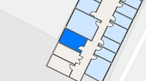
							Planritning för Quick Office Älvsjö, 1 privata rum, 18 m²