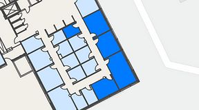 
							Planritning för Spaces Hyllie Vista, 5 privata rum, 88 m²