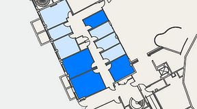 
							Planritning för Genetor K6, 4 privata rum, 59 m²