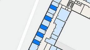 
							Planritning för Quick Office Älvsjö, 5 privata rum, 45 m²