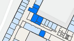 
							Planritning för Quick Office Älvsjö, 4 privata rum, 85 m²