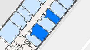 
							Planritning för Regus Almedal, 2 privata rum, 33 m²