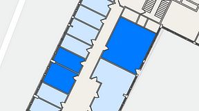 
							Planritning för Quick Office Älvsjö, 3 privata rum, 66 m²
