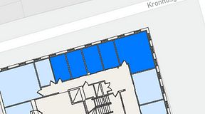 
							Planritning för Regus Östra Hamngatan, 5 privata rum, 69 m²