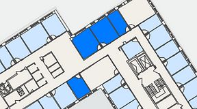 
							Planritning för Regus Kistagången 20b, 4 privata rum, 63 m²