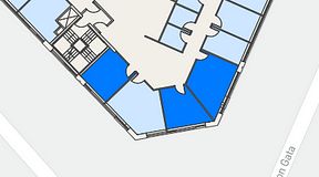 
							Planritning för Spaces Göteborg Gamlestan, 3 privata rum, 50 m²