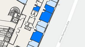 
							Planritning för Spaces Göteborg Gamlestan, 4 privata rum, 51 m²