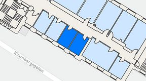 
							Planritning för iOffice Sjöbefälsskolan, 2 privata rum, 24 m²