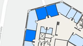 
							Planritning för Spaces Göteborg Gamlestan, 3 privata rum, 54 m²