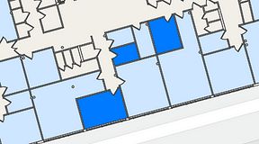 
							Planritning för Entreprenörsgatan Hasselbladshuset, 3 privata rum, 41 m²