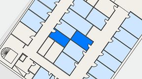 Planritning för Kontoret Alvik, 2 privata rum, 22 m²