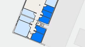 
							Planritning för C/O Tyresö, 5 privata rum, 50 m²