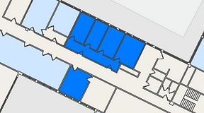 
							Planritning för Quick Office Älvsjö, 2 privata rum, 77 m²