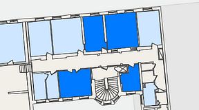 
							Planritning för KG10 Kungsgatan 8, 4 privata rum, 73 m²