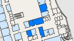 
							Planritning för United Spaces Östra Hamngatan, 5 privata rum, 61 m²