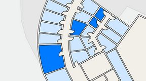 Planritning för Quick Office Bromma Blocks, 4 privata rum, 44 m²