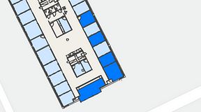 
							Planritning för Convendum Västra Järnvägsgatan 3, 5 privata rum, 68 m²