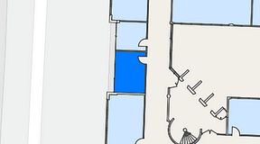 
							Planritning för EQ Coworking, 1 privata rum, 18 m²