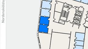 
							Planritning för United Spaces Nordenskiöldsgatan 24, 2 privata rum, 24 m²