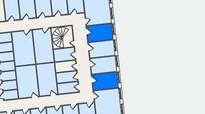 
							Planritning för QuickOffice Kista, 2 privata rum, 18 m²