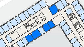 
							Planritning för Regus Kistagången 20b, 5 privata rum, 85 m²