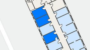 
							Planritning för Easy Office Bromma, 3 privata rum, 42 m²