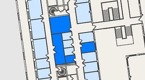 
							Planritning för Spaces Nordenskiöldsgatan, 4 privata rum, 55 m²