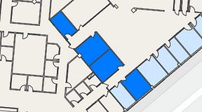 
							Planritning för Spaces Helsingborg Väla, 4 privata rum, 58 m²
