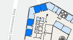 
							Planritning för Spaces Göteborg Gamlestan, 4 privata rum, 72 m²