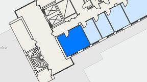 
							Planritning för FASTOFFICE Sollentuna, 1 privata rum, 18 m²