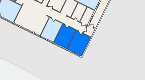 
							Planritning för FASTOFFICE Nymärsta Torg 6, 2 privata rum, 26 m²