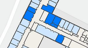 
							Planritning för Quick Office Älvsjö, 5 privata rum, 100 m²