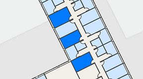 
							Planritning för Regus Rotsunda, 3 privata rum, 51 m²