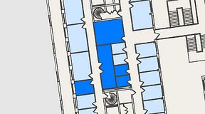 
							Planritning för Spaces Nordenskiöldsgatan, 5 privata rum, 59 m²