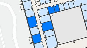 Planritning för United Spaces Östra Hamngatan, 5 privata rum, 73 m²