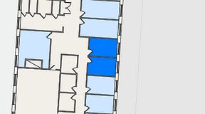 Planritning för FirstOffice Åby Arena, 2 privata rum, 28 m²